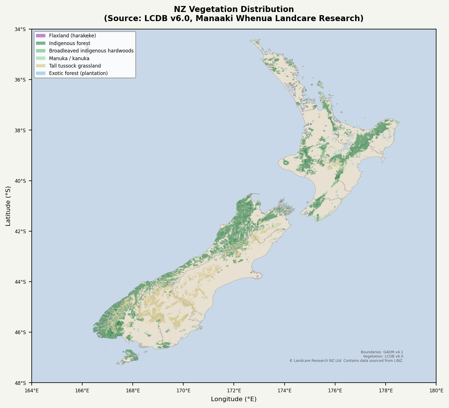 NZ Flora Distribution